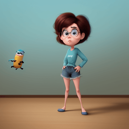 AI generated: This image as a pixar movie character, in the style of pixar