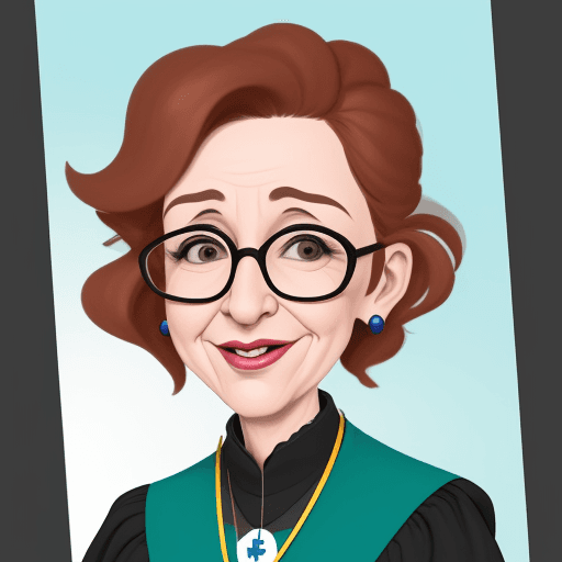 AI generated: CREA UNA IMAGEN DE UNA SOLA PROFESORA, CARICATURIZADA EN MÚLTIPLES COLORES . ESTA PROFESORA ES MUY C...