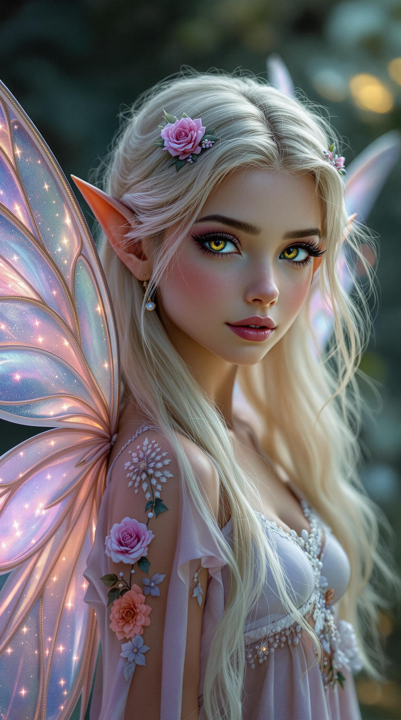 AI generated: a professional photo of a exceptionally of the most beautiful girl in the world, tween short eared e...
