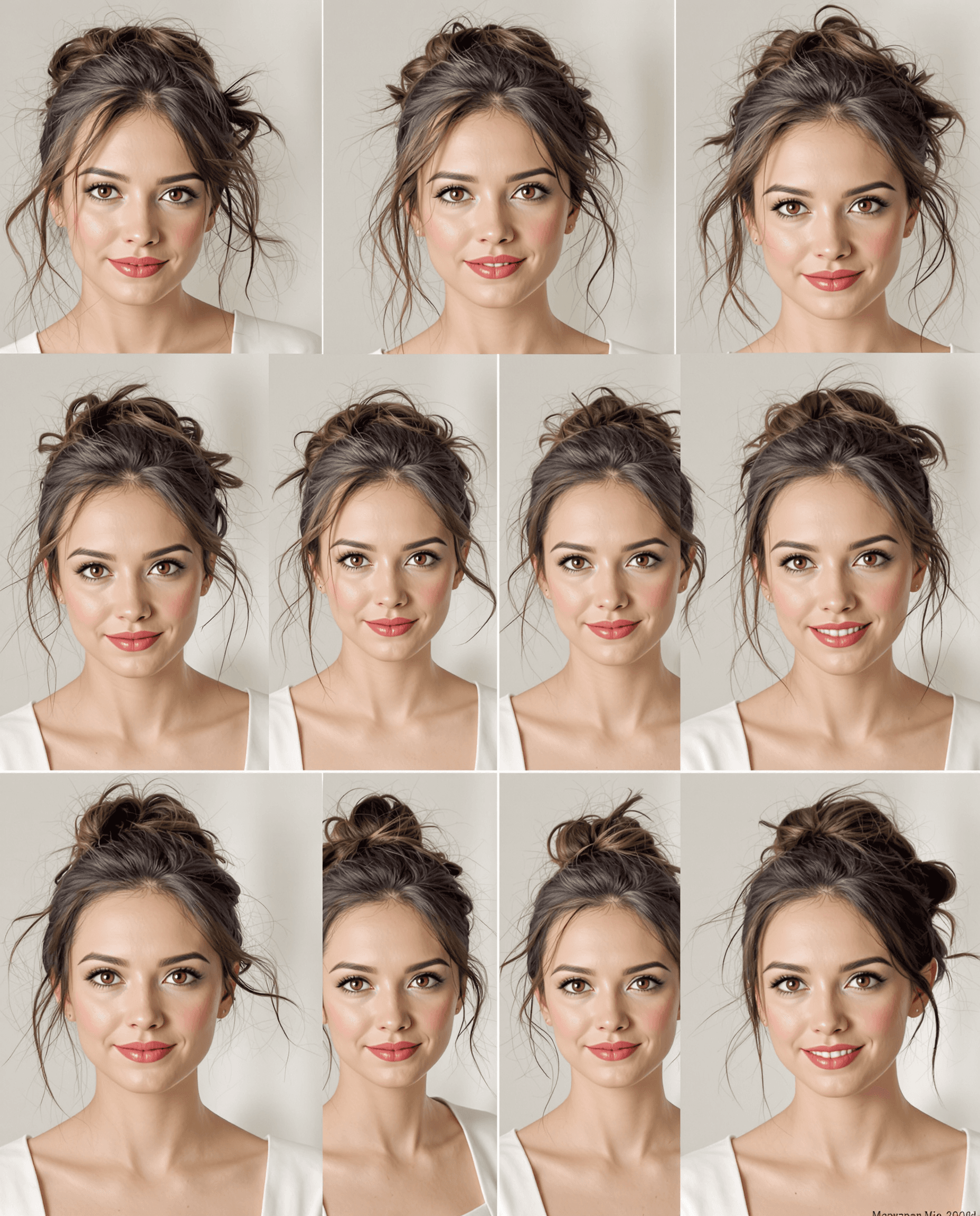 AI generated: A hyper-realistic British Caucasian woman with a symmetrical oval-shaped face, high cheekbones, a so...