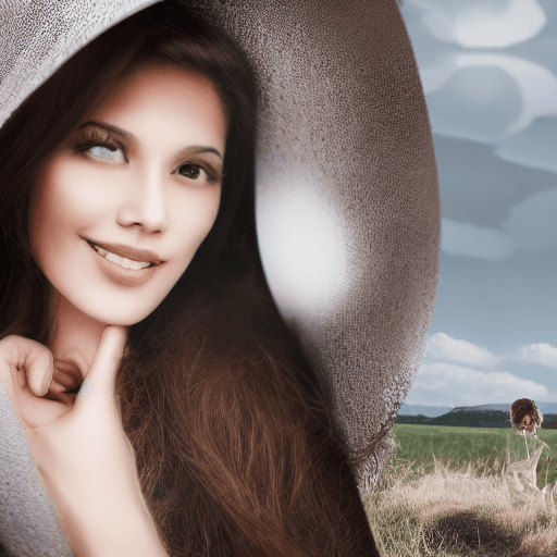 AI generated: realistic photo, storytelling in advertisement, natural look, cosmetic brand, show a women in nature...