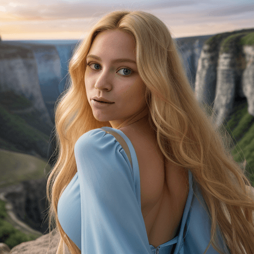 AI generated: Amazing upper portrait of comic character Panacea, long blonde wavy hair, beautiful face and aura, a...