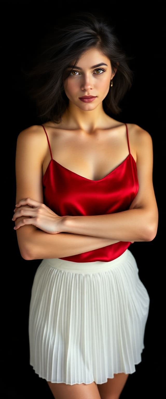 AI generated: :High resolution full-body portrait, professional photography style. Supermodel, heart shaped face. ...
