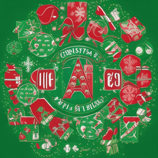 AI generated: A Christmas-themed logo for a product called "Jingle Bait". It's an advent calendar with fishing bai...