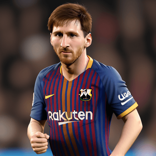 AI generated: barcelona formasıyla messi
