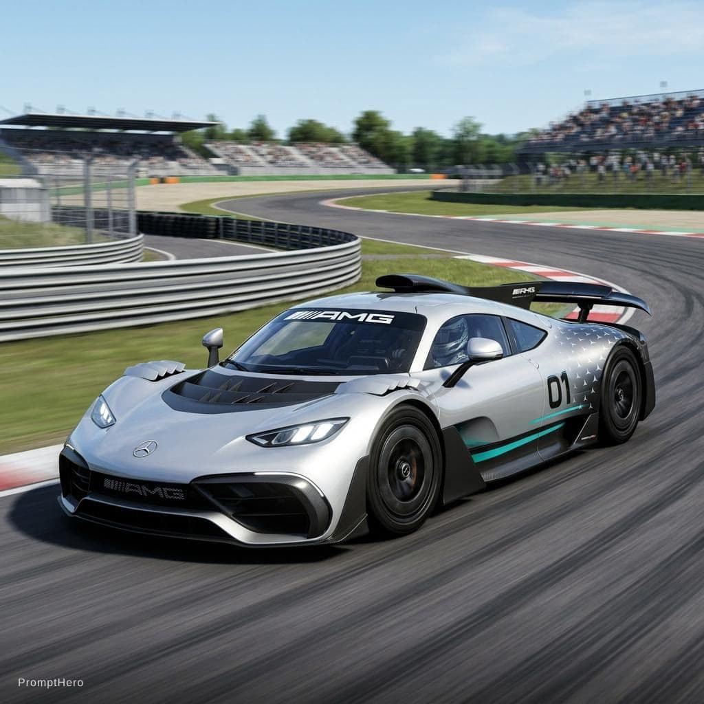 AI generated: a super car mercedes one


