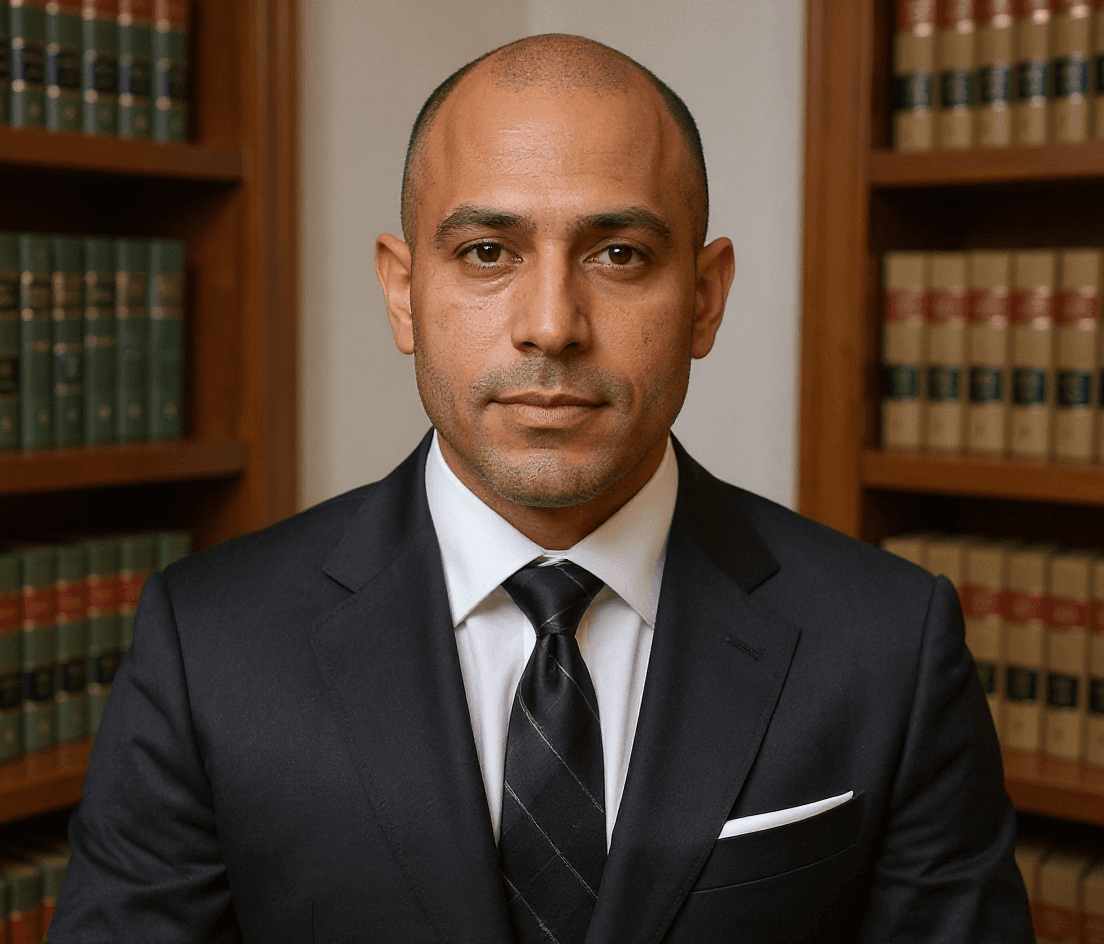 AI generated: an image of an attractive venezolano lawyer dressed in a designer suit.  Very stylish and handsome w...