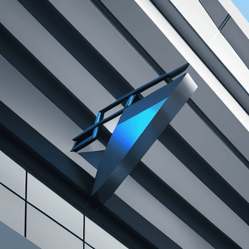 AI generated: Create a logo for "Metal Edge Detailing" featuring a stylized geometric representation of an I-beam ...