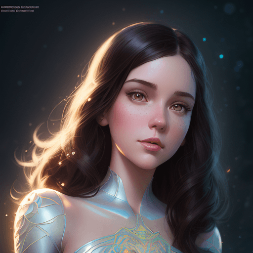 AI generated: Disney Pixar Style, front image of a white brunette woman, ultra detailed illustration by illustrati...