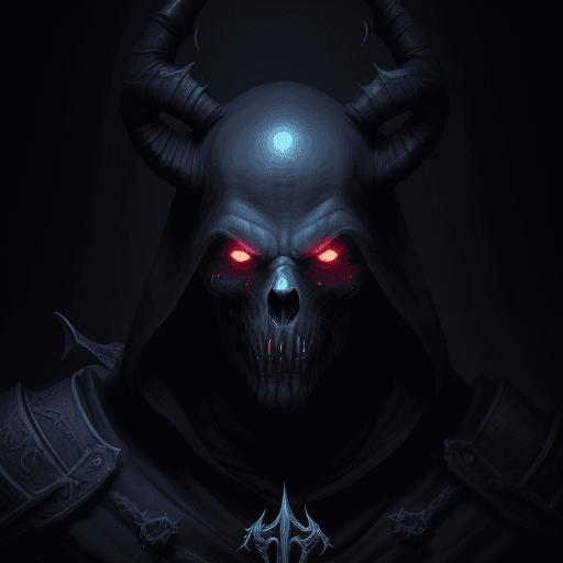 AI generated: illustration, cartoon, dark colors, soothing tones, epic realistic, diablo 4 wallpaper, (dark backgr...