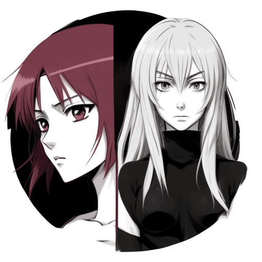 AI generated: anime motives at the edge but the middle blank