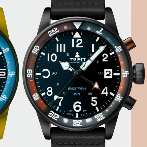 AI generated: ten oris propilot gmt small second watches, straight hands, each with a different color face, no tex...