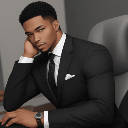 AI generated: handsome black business man 