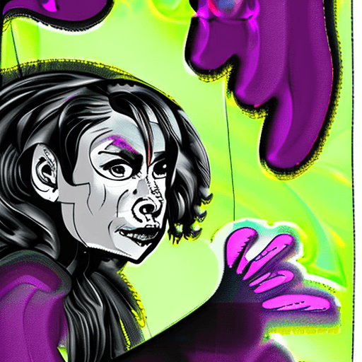 AI generated: {
  "prompt": "A splash art portrait of a hauntingly beautiful dark werewolf woman, rendered in a qu...