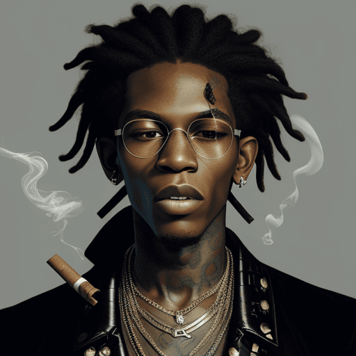 AI generated: Young Thug smoking 