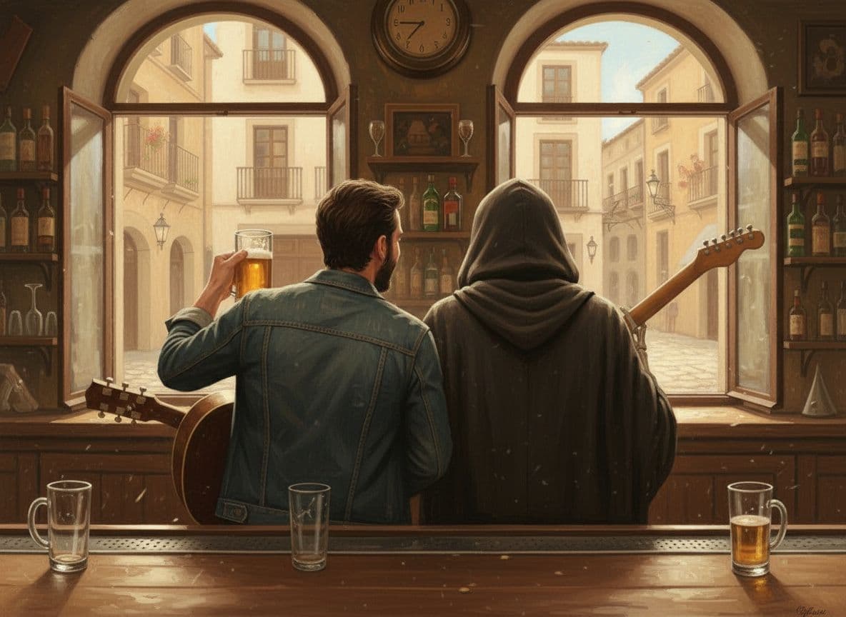 AI generated: Quiero que me des esta imagen girando la cámara 180º. 