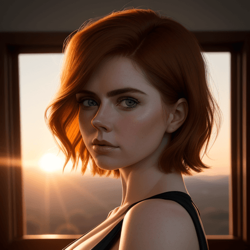 AI generated: portrait photo of a stylish beautiful girl, asymmetric hair cut,heavenly beauty, 8k, 50mm, f/1.4, hi...