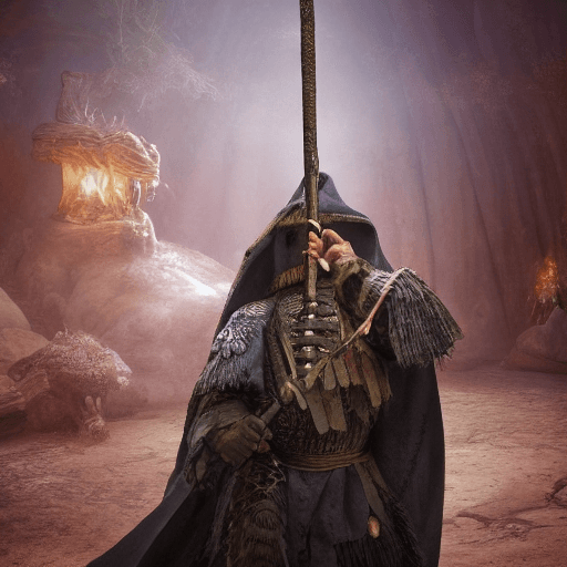 AI generated: Create a photorealistic image of a warlord wizard casting a spell. Utilize state-of-the-art techniqu...