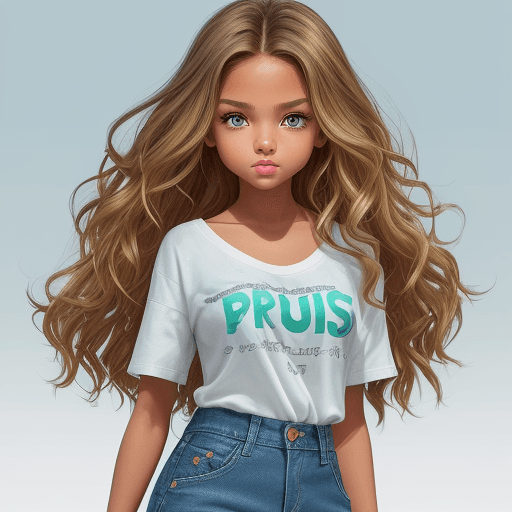 AI generated: create a digital art image of a full bodied beautiful chibi style, caramel skinned 14-year-old girl ...