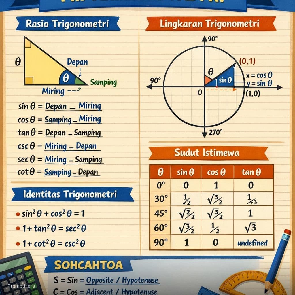 AI generated: matematika trigonometri