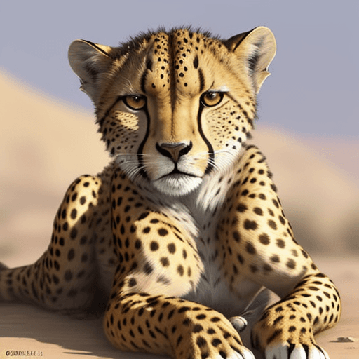AI generated: Draw a picture of a cheetah using the inspiration from the link below. Here is the URL link of a pic...