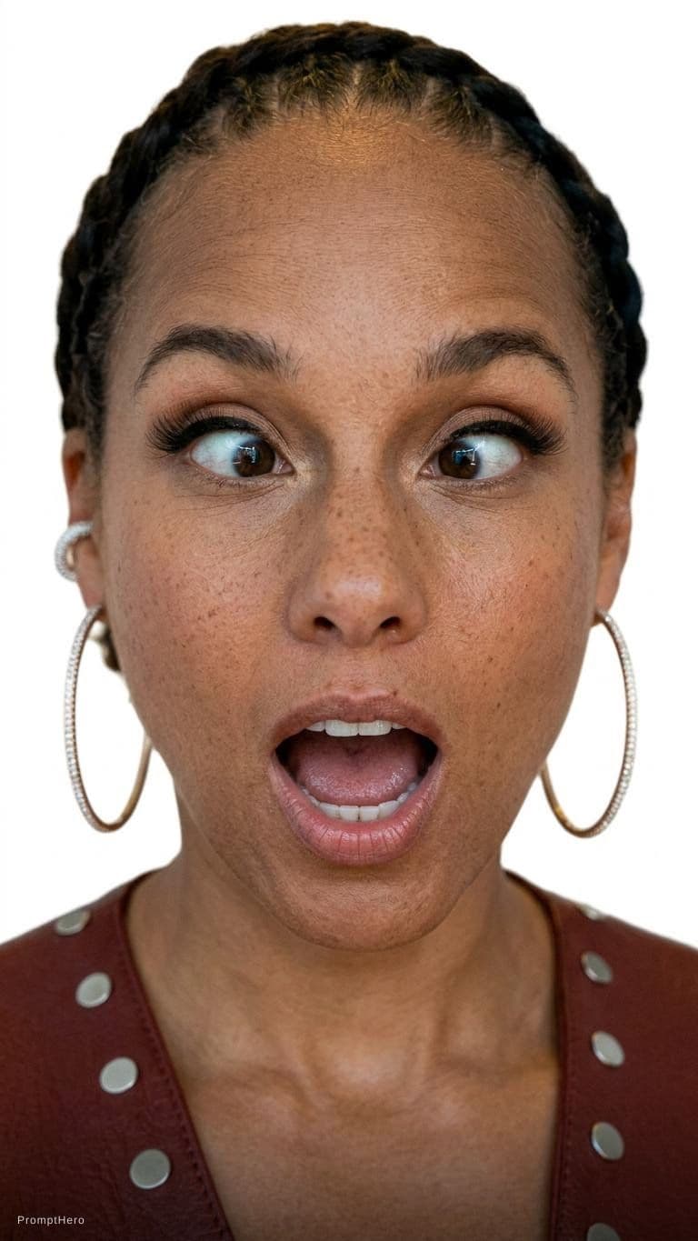 AI generated: Cross eyed with that OMG expression