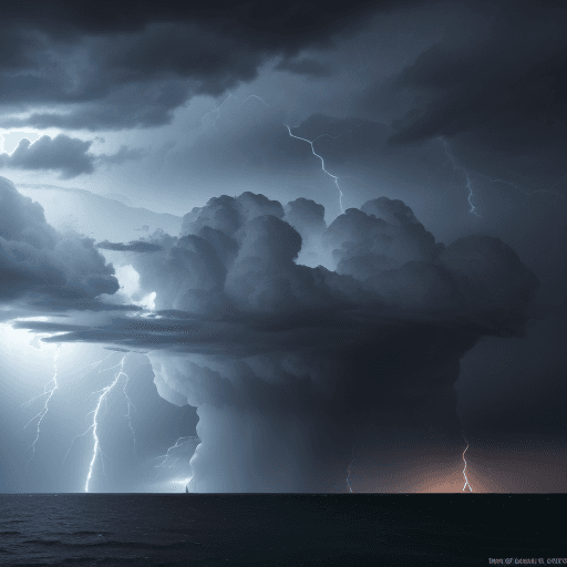 AI generated: (hyperrealism : 1. 4), (award winning: 1. 4) (masterpiece photo: 1. 4) BREAK 
Heavy Thunderstorm, 	m...