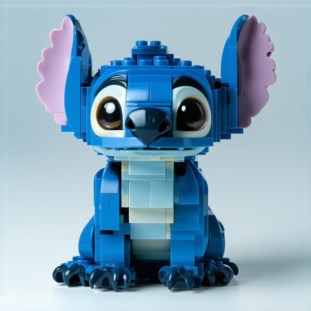 AI generated: Imagine Stitch reimagined as a Lego sculpture, built from thousands of carefully placed interlocking...