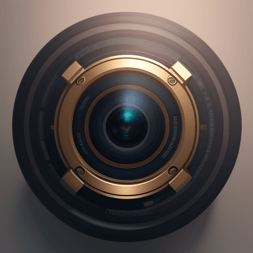 AI generated: generate a Business Brand Design " GEN Z - LENS ", should be in the 3D design and golden Matel of it...
