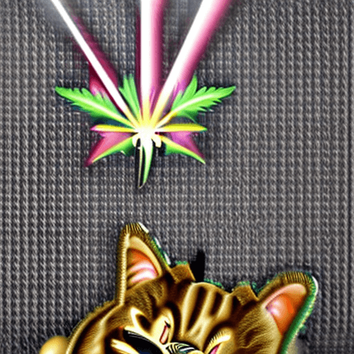 AI generated: Hyper realistic Garfield cat, smoking a weed joint, 3D Style, with black background and a warm light...