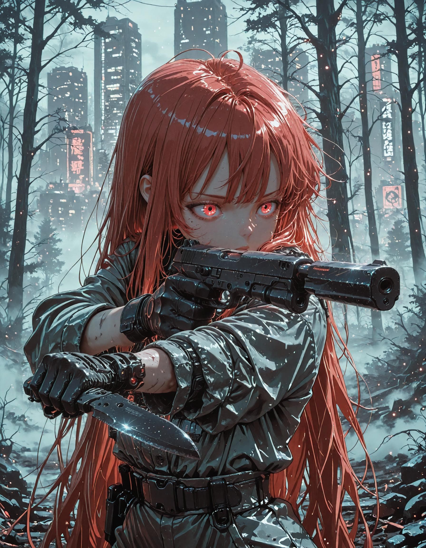 Pistol & Tactical Knife (Pose)