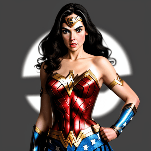 AI generated: Cute wonder woman scifi
