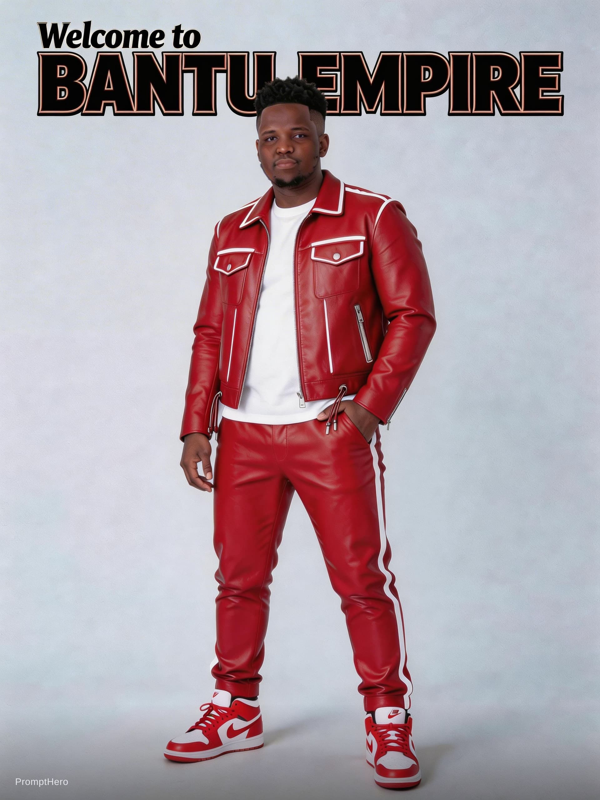 AI generated: The Magazine top a little text, Welcome to" then big text Bold cinematic saying "BANTU EMPIRE"