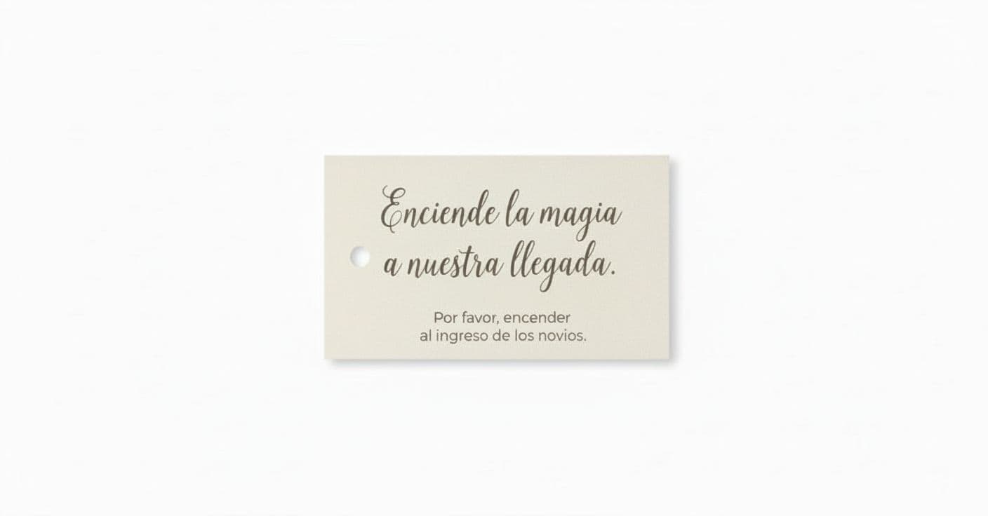 AI generated: "A minimalist, printable wedding sparkler tag on a clean white background. The tag is a light cream ...
