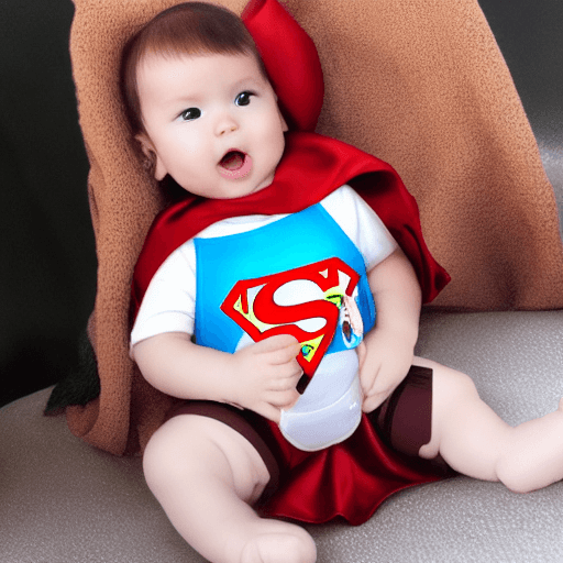 AI generated: cute DC hero baby superman --v 5.2
