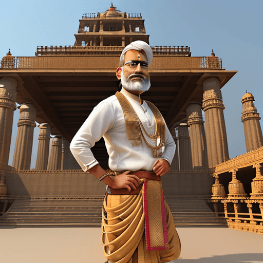 AI generated: Create a 3D Pixar-style image of a Indian man an experienced architect with a well-groomed beard, we...