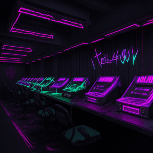 AI generated: Grindcore,brutal, thrash metal, Violent, in the style of glow wave [9:07 AM] in the style of neon in...
