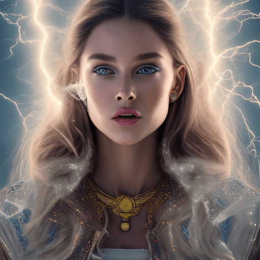 AI generated: High resolution photography, half-length portrait of a supermodel with American ancestry, dressed as...