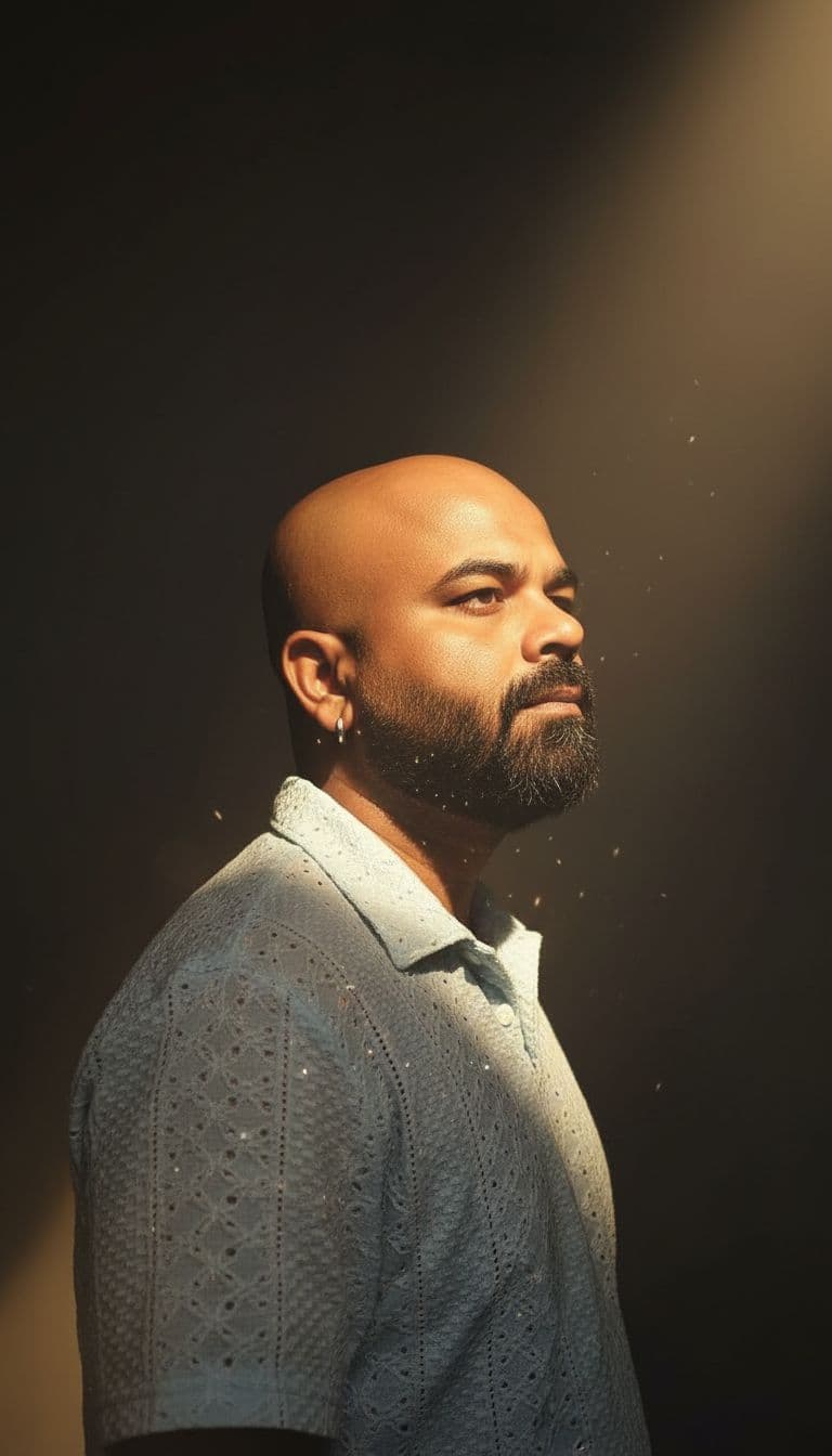 AI generated: a stylish young man with a lean, toned physique (around 57 kg, 5'6 tall) — his beard remains unchang...