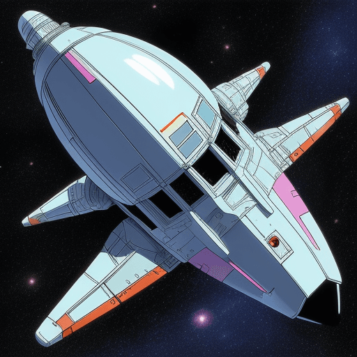 AI generated: 80s anime space ship