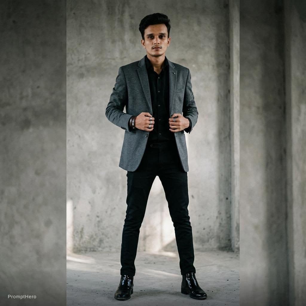 AI generated: fashion editorial photograph, man, shot on a Canon EOS 5D Mark IV --chaos 75 --ar 1:2 --profile rsy6...