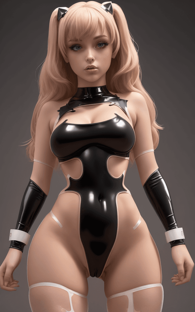 AI generated: high-resolution --glitch 500, full-close photo of an attractive dd-cup instagram cameltoe model wear...