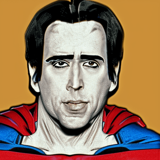 AI generated: nicolas cage as superman