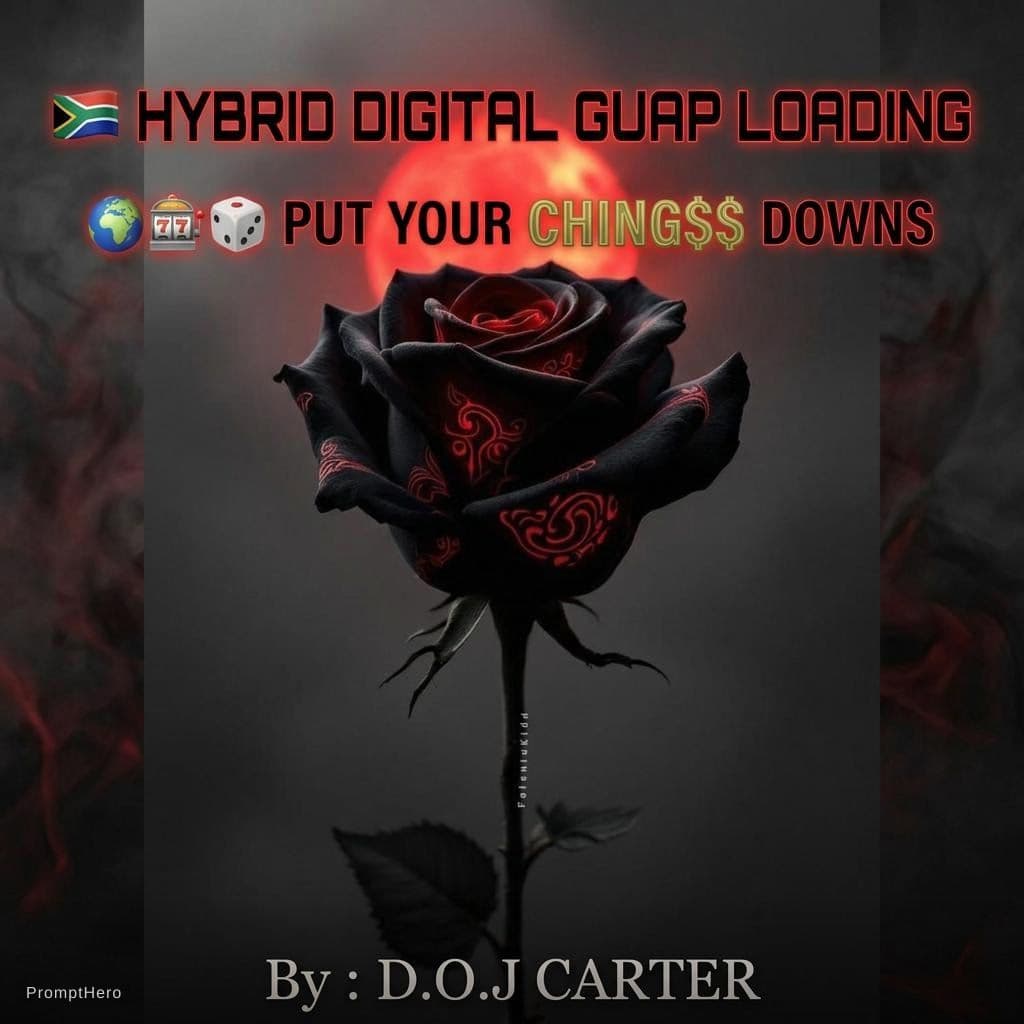 AI generated: 🇿🇦 HYBRID DIGITAL GUAP LOADING🌐🎰🎲 PUT YOUR CHING$$ DOWNS By : D.O.J  CARTER 