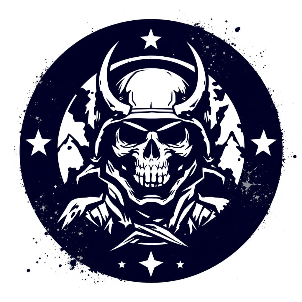AI generated: create a logo with military theme for my company "blue Army"
