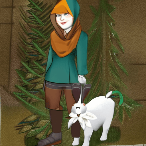AI generated: female d&d harengon, female dnd rabbitfolk, female d&d anthro rabbit :: white fur with light orange ...