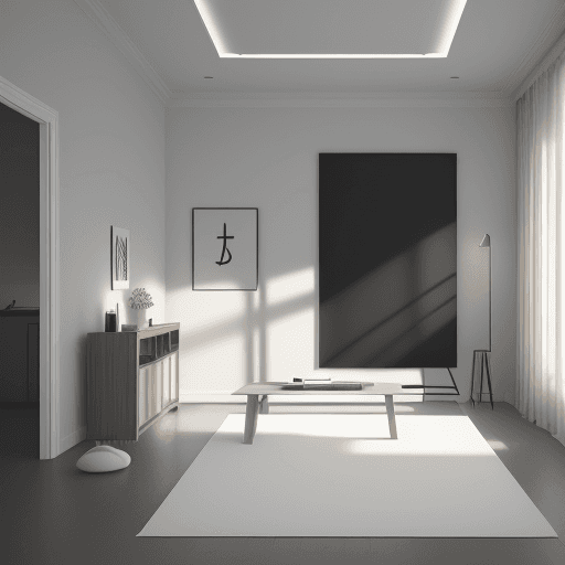 AI generated: Craft a minimalist yet powerful visual conveying the idea 'ARTTIC INTERIOR DESIGN.' Utilize Octane R...