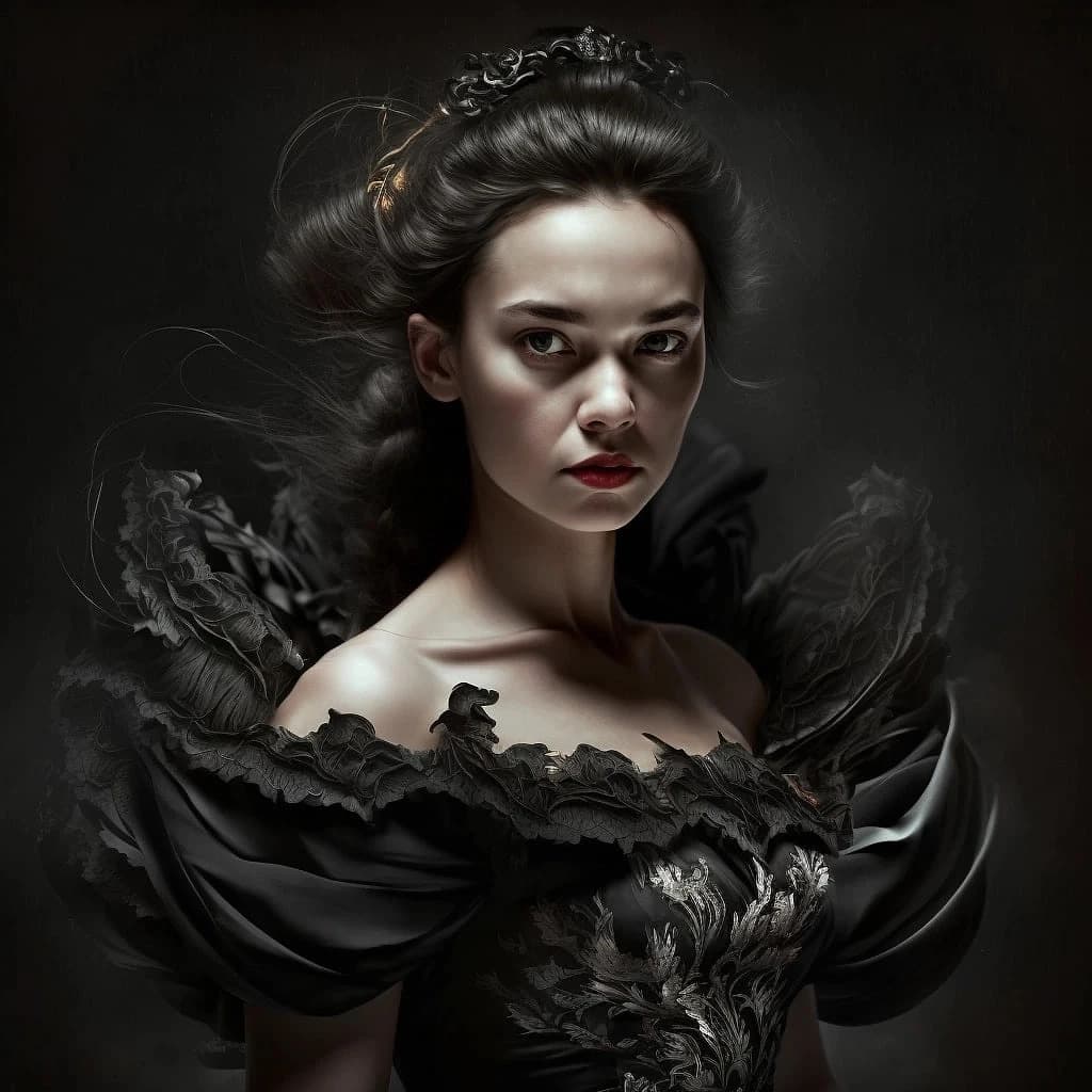 AI generated: Japanese woman in a black dress::5 ultrarealistic::1 --v 4 --quality 2 --stylize 1000 --seed 4294967...