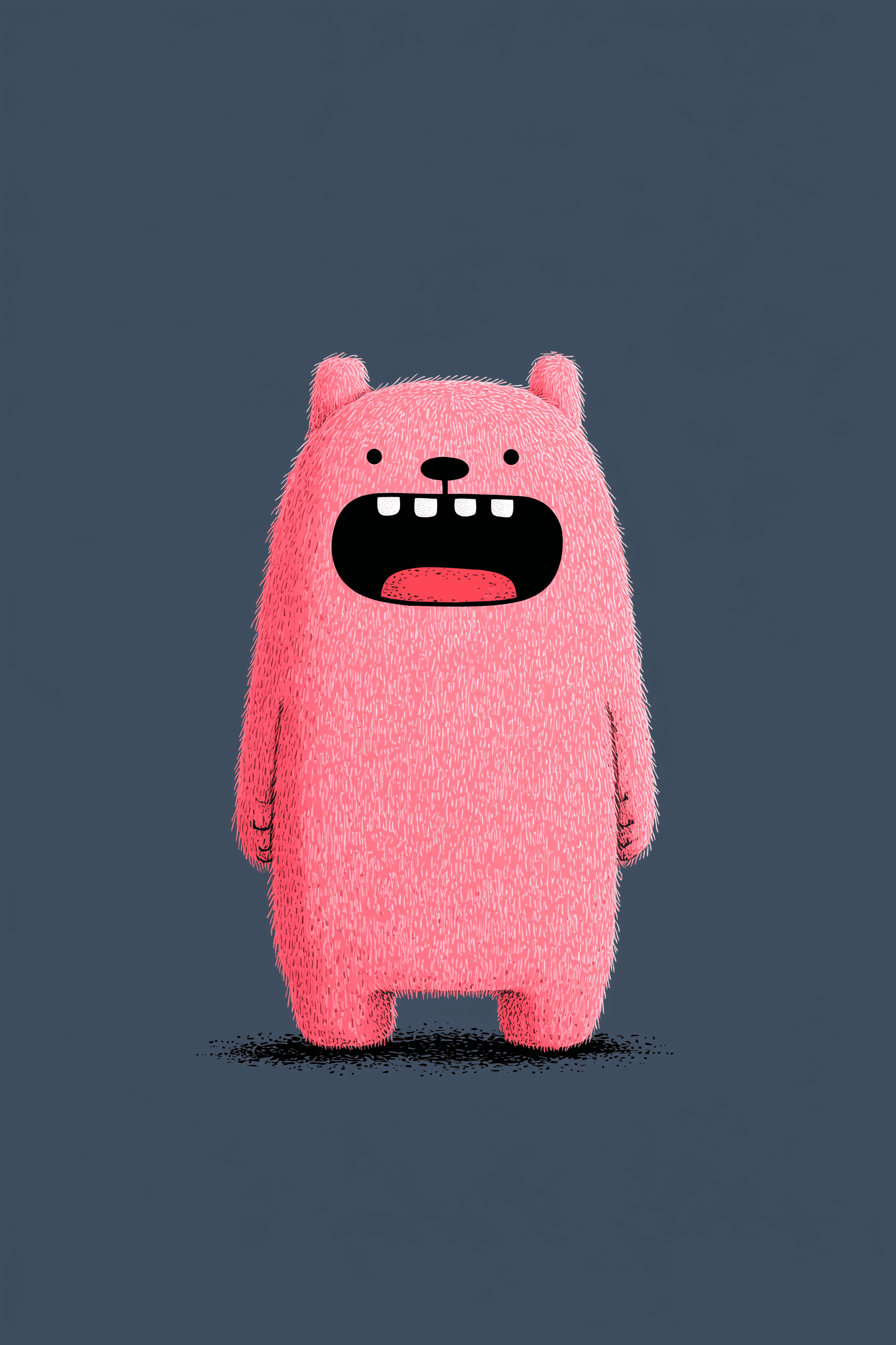 AI generated: vector, hand-drawn cute character, pink, minimal clean shapes, centered composition --ar 2:3 --raw -...