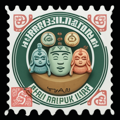 AI generated: A stamp with following words, Gerai 238 TIKI Zainul Arifin